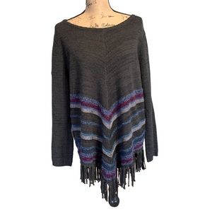 Soft Surroundings Women’s Foley Fringe Chevron Sweater XL